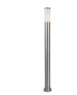 Zahradne stlpove lampy Moderné vonkajšie lampy na stĺp z nerezovej ocele 110 cm IP44 - Rox