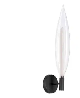 Svietidlá  Nástenná lampa NORDIC 1xG9/5W/230V čierna/priehľadná 21-55156