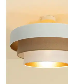 Svietidlá  Prisadené stropné svietidlo WENTA 1×E27/60W/230V, Ø 50 cm, béžové/juta H0053