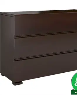 Komody do spálne Komoda drevená borovica 3s Skandica Vestre Palisander
