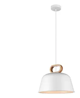 Svietidlá Viokef Lighting Závesný luster CLIP na lanku 1xE27/40W/230V biela/hnedá 4266800