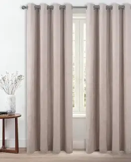 Závesy do spálne Záves na priechodkách AMANDA YC13019/230G/M2/4/140X250 béžový