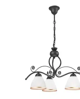 Svietidlá  Luster na reťazi RETRO II 3xE27/60W/230V antracit LM 3.51/antracyt