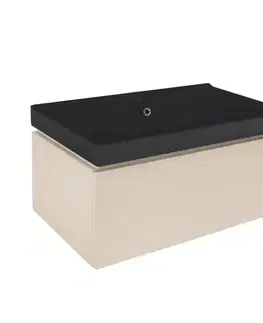 Kúpeľňový nábytok Kúpeľňová skrinka s umývadlom SAT Feel 80x30x46 cm pieskovo béžová mat SATFEEL80BEU1MB SATFEEL80BEU1MB