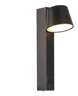Svietidlá  LED Nástenné bodové svietidlo s USB portom LED/8W/230V 3000K 23406