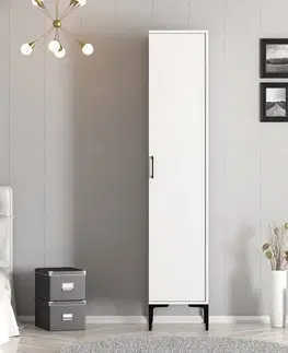 Šatňové skrine Šatníková skriňa Kumsal S - White