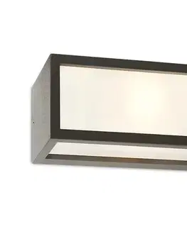 Svietidlá Redo 9896 - Vonkajšie nástenné svietidlo BRICK 1xE27/23W/230V IP54 šedá 9896