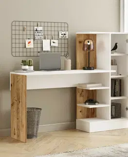 Konferenčné stolíky Pracovný stôl Comi Atlantic Pine and White