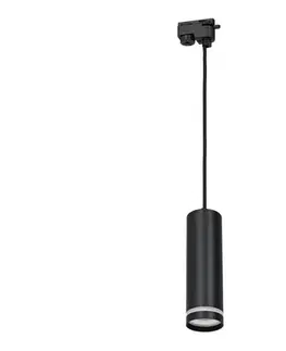 Svietidlá  Luster na lanku do lištového systému PIPE 1xGU10/25W/230V čierna ML7673