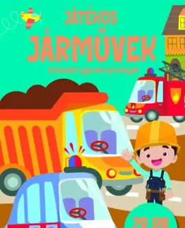 Pre deti a mládež - ostatné Játékos járművek - Kalandos gyerekrejtvények - 70 db matricával