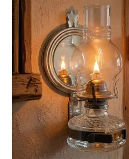 Lampy BRILAGI - Petrolejová lampa so zrkadlom MERLIN čierny chróm 8590828169277