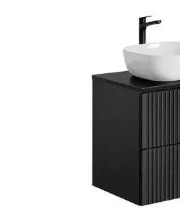 Skrinky s umývadlom ArtCom Kúpeľňová skrinka s umývadlom a doskou ADEL Black DU60/1 | 60 cm