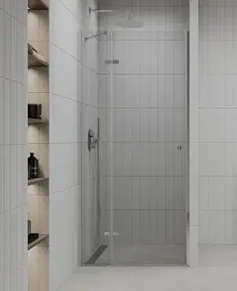 Sprchovacie kúty MEXEN - Roma Sprchové dvere Swing 120, transparent, chróm sa stenovým profilom 854-120-000-01-00