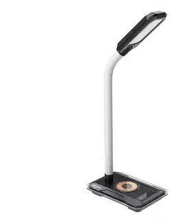 Lampy  08989L - LED RGBW Stmievateľná stolná lampa s Qi nabíjaním 30W/230V čierna 08989L