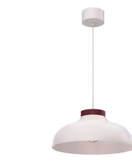 Svietidlá  Luster na lane BASCA 1xE27/15W/230V krémová/bordová 8485A