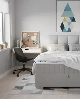 Postele Elvisia Manželská posteľ ALPINA Boxspring | 120 x 200 cm Farba: Sivá / Vinci 07