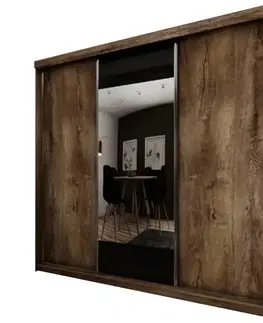 Šatníkové skrine Skriňa Top 33 250 Tmavý jaseň