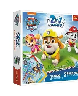 Rodinné hry Trefl Hra Labková patrola 2v1: Ludo/Psie preteky
