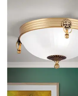 Svietidlá Orion DL 7-522/31 - Stropné svietidlo ROCCA 2xE27/60W/230V pr. 31 cm bronz/biela DL 7-522/31 bronze
