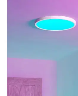 Svietidlá Eglo 901726 -LED RGBW stmievateľné kúpeľňové stropné svietidlo FUEVA-Z LED/17,5W/230V 38,9cm IP44 biela 901726