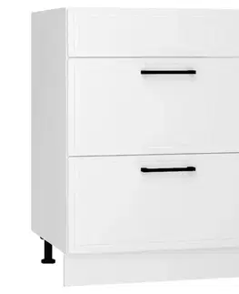 Kuchynské skrinky stojace Kuchynská skrinka Emily D60PC S/2 ZASL biely hrášok mat