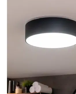 Svietidlá BRILAGI - Kúpeľňové stropné svietidlo POOL 3xE27/15W/230V pr. 40 cm IP54 čierna FG-R400-E27-BLK