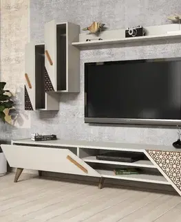 Obývacie steny TV skrinka / Obývacia stena Beril - Cream