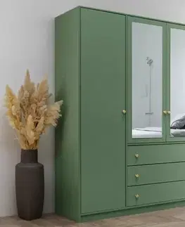 Šatníkové skrine ArtStol Šatníková skriňa SIENA 2 D4 | zelená