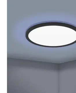 Svietidlá Eglo 31704-LED RGBW stmievateľné stropné svietidlo ROVITO-Z 1xLED/16,5W/230V pr.42cm čierna 31704