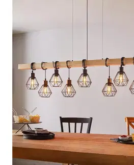 Svietidlá Eglo 44077 - Závesný luster na lanku TOWNSHEND 9xE27/60W/230V 44077