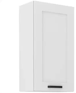 Kuchynské skrinky visiace Kuchynská skrinka LUNA biely mat/biely  50g-90 1f