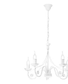 Svietidlá  Luster na reťazi DONATO 5xE14/40W/230V biela LM-5.29/BIAŁY MAT