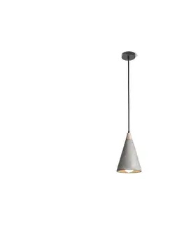 Svietidlá RED - Design  - R12380 - Luster na lanku HEIDI 1xE27/28W/230V betón/drevo R12380