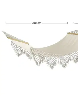 Hojdacie siete NABBI Bura hojdacia sieť 200x100 cm krémová