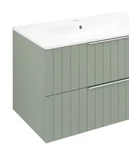 Kúpeľňový nábytok SAPHO - CIRASA STRIP umývadlová skrinka 79,8x52x46cm, verde CR801-4444S