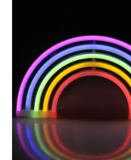 Svietidlá  LED Neónová nástenná dekorácia RAINBOW LED/3W/3xAA USB multicolor 327130