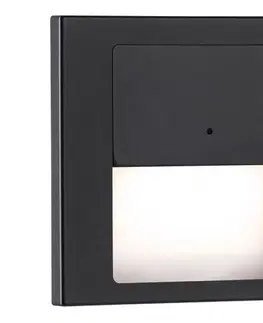 Svietidlá Paulmann 80004 - LED/1W Schodiskové svietidlo so senzorom TSARO 230V Lead/čierna 80004