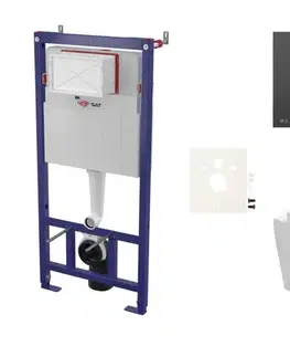 Záchody Cenově zvýhodněný závěsný WC set SAT do lehkých stěn / předstěnová montáž + WC SAT Infinitio SIKOSSIN68K SIKOSSIN68K