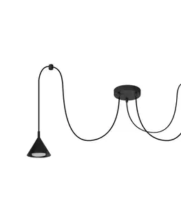 Svietidlá BRILAGI - Luster na lanku CONE TRIPLE SPIDER 3xGX53/15W/230V čierna WO-E14-G12-BLK-OEM