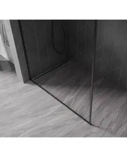 Sprchové dvere MEXEN/S - Kyoto-XF L Sprchová zástena WALK-IN s rámom 120 x 202, transparent 10 mm, čierna 800-120-174-70-00-XF