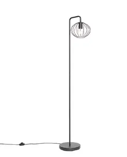 Stojace lampy Priemyselná stojaca lampa čierna 23 cm - Margarita
