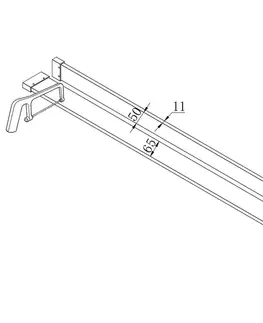 Sprchovacie kúty Mereo Polička k WALK IN, 120 cm, čierny ALU CK10620PB