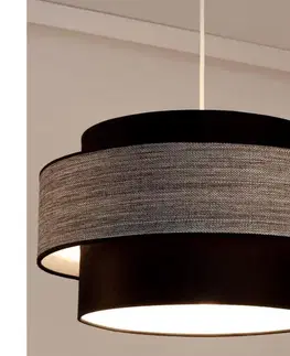 Svietidlá  Luster na lanku GRACE 1xE27/60W/230V pr. 40 cm čierna/šedá 0705