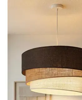 Svietidlá BRILAGI - Luster na lanku TRIO 3xE27/60W/230V pr. 60 cm hnedá/béžová/biela 8590828052593
