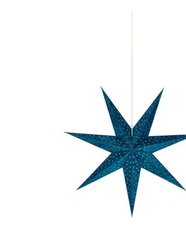Vianočné dekorácie Markslöjd 705487 - Vianočná dekorácia VELOURS 1xE14/6W/230V 75 cm modrá 705487