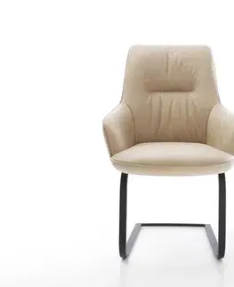 Jedálenské stoličky DELIFE Jedálenská stolička Zelia-Flex s opierkami mikrovlákno béžová vintage jedálenská stolička plochá čierna vrecková pružina
