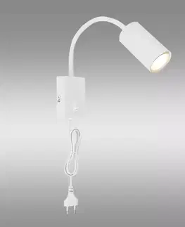 Moderné lampy do obývačky Nástenná lampa 57911WW biela K
