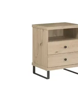 Nočné stolíky CAROLYN C17 nočný stolík na nožičkách, dub artisan