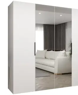 Šatníkové skrine Skriňa Marbella II 200 biela/čierna