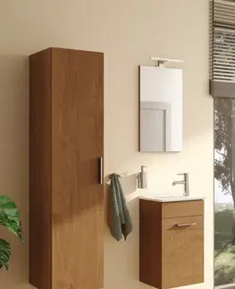 Kúpeľňový nábytok Kúpeľňová zostava s umývadlom zrkadlom a osvetlením VitrA Mia 39x61x28 cm zlatý dub MIASET40D MIASET40D
